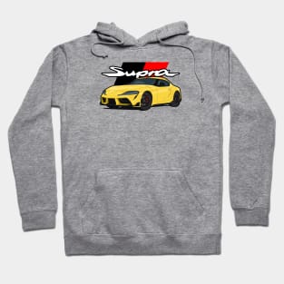 Car Supra 5th Generation GR A90 yellow Hoodie